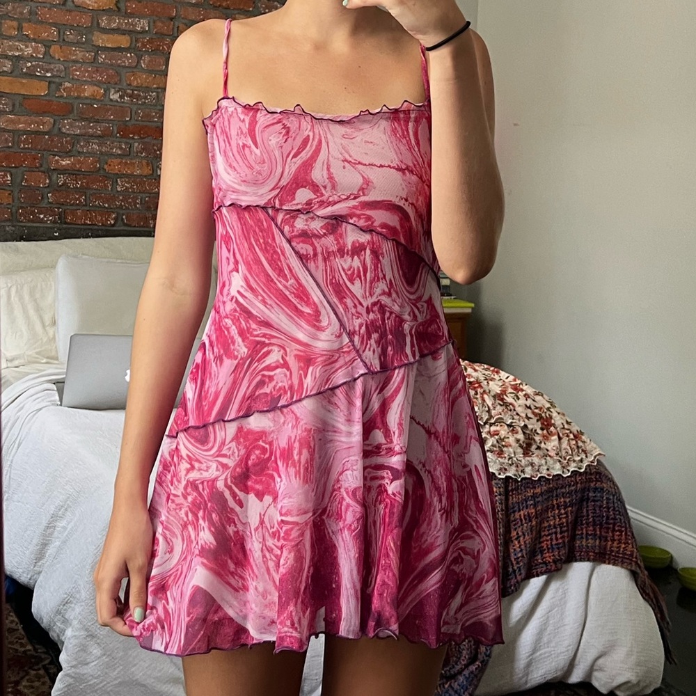 urban outfitters mesh moxie dress - Picture 4 of 5